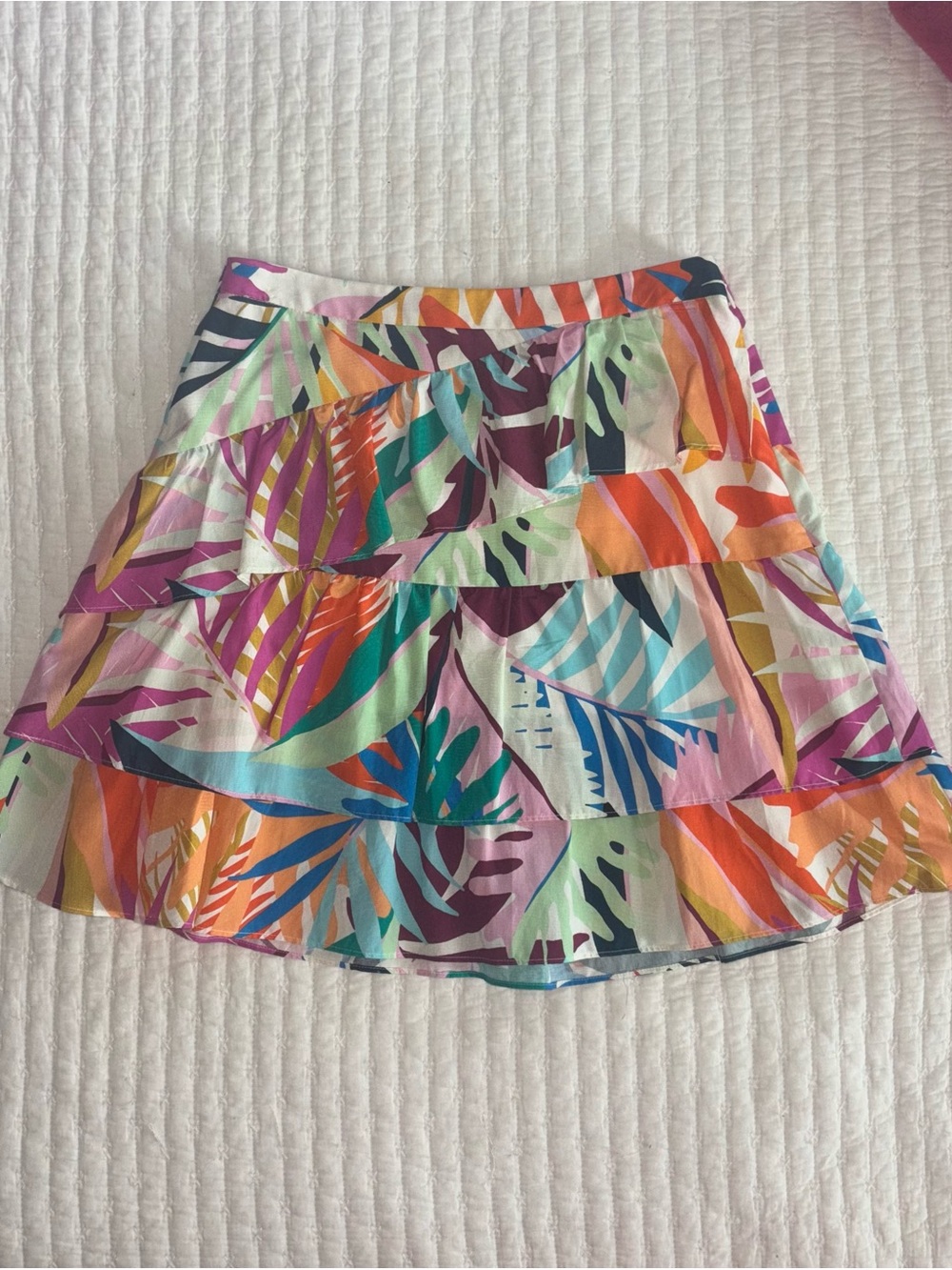 Marie Oliver Multicolor Tropical Tiered Skirt
